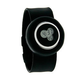 সিলিকন wristband ওয়াচ এক্সট্রা লার্জ 43MM ব্ল্যাক জেলি ডিজিটাল এলার্ম কোয়ার্টজ ওয়াচ