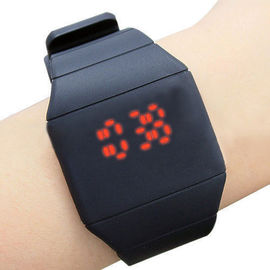 প্রদর্শন সিলিকন wristband ওয়াচ স্পর্শ, ডিজিটাল লাল LED পর্দা স্পোর্ট ঘড়ি