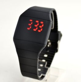 স্পর্শ মিটমিটে সিলিকন wristband ওয়াচ কাস্টম লোগো সহ স্ক্রিন ওয়াচ