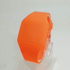 স্পর্শ মিটমিটে সিলিকন wristband ওয়াচ কাস্টম লোগো সহ স্ক্রিন ওয়াচ