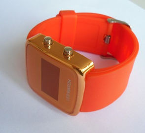 টেকসই রঙিন সিলিকন wristband ওয়াচ / সিলিকন ব্রেসলেট ঘড়ি