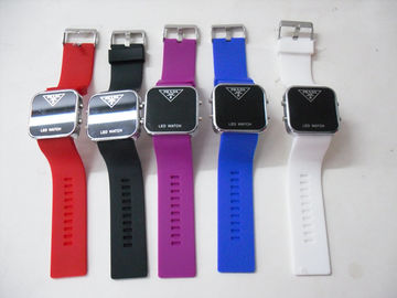 টেকসই রঙিন সিলিকন wristband ওয়াচ / সিলিকন ব্রেসলেট ঘড়ি