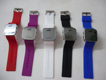 টেকসই রঙিন সিলিকন wristband ওয়াচ / সিলিকন ব্রেসলেট ঘড়ি