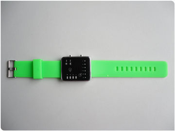 সবুজ বাইনারি নেতৃত্বাধীন ওয়াচ / ইসলাম রবার wristband ঘড়ি ই এম