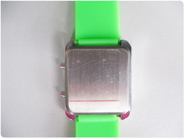 সবুজ বাইনারি নেতৃত্বাধীন ওয়াচ / ইসলাম রবার wristband ঘড়ি ই এম