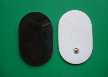 ব্ল্যাক / হোয়াইট 50 * 80mm উপবৃত্তাকার আকৃতি / বিদ্যুদ্বাহক প্যাড ডিজিটাল থেরাপি মেশিন, অ বোনা দশ ইউনিট প্যাড