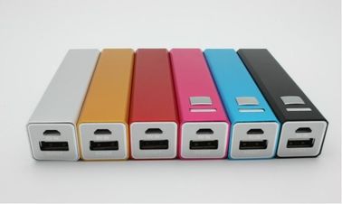 2600mAh মেটাল ইউএসবি পোর্টেবল পাওয়ার ব্যাংক, লাল গোলাপী সবুজ সিলভার কালো