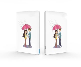 সুবহ পাতলা লি-আয়ন পাওয়ার ব্যাংক মোবাইল ফোন / iPad, হোয়াইট জন্য 4000mAh
