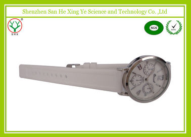 হোয়াইট Watchband 1 - 3 এটিএম সিলিকন চাবুক ঘড়ি ভদ্রমহোদয় লোগো Debossed জন্য