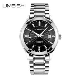 উচ্চ শেষ স্টেইনলেস স্টীল QuartzWatch কেস এবং চাবুক হার্ড চশমা কব্জি পুরুষ ওয়াচ