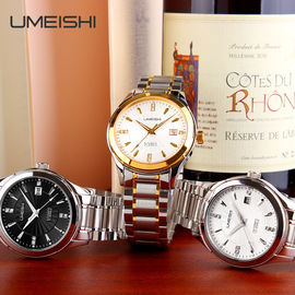 উচ্চ শেষ স্টেইনলেস স্টীল QuartzWatch কেস এবং চাবুক হার্ড চশমা কব্জি পুরুষ ওয়াচ
