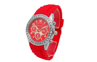 রেড সিলিকন wristband ওয়াচ
