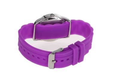 জেলি ডায়মন্ড লেডি সিলিকন wristband ঘড়ি ওয়াটারপ্রুফ, Hermosa পিঙ্ক চাবুক
